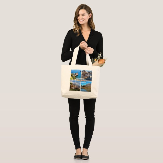 ES Tenerife - Los Gigantos - Santa Cruz - El Teide Large Tote Bag (Front (Model))