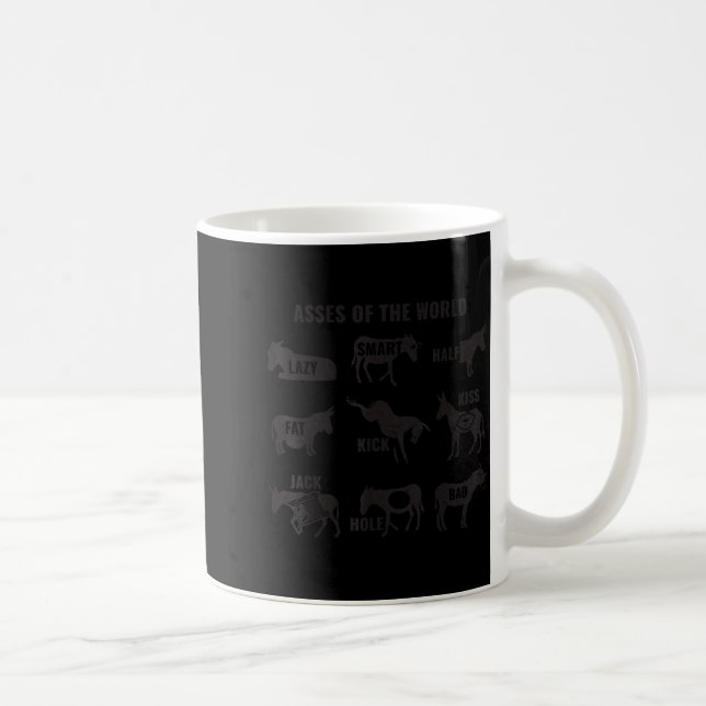 Es The World Funny Lazy Smart Half Fat Kick Kiss  Coffee Mug (Right)