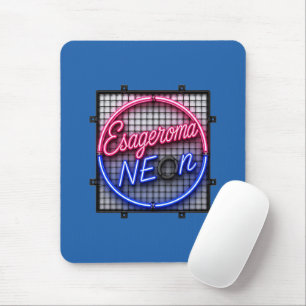 Esageroma Neon - Retro 1980s Synthwave Design Mouse Mat
