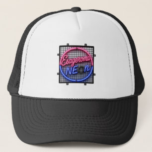 Esageroma Neon - Retro 1980s Synthwave Design Trucker Hat