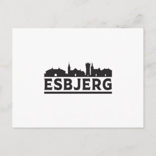 Esbjerg Denmark City Skyline Cityscape Travel Gift Postcard