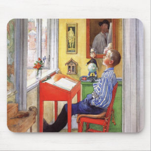 Esbjorn Doing His Homework by Carl Larsson Mouse Mat