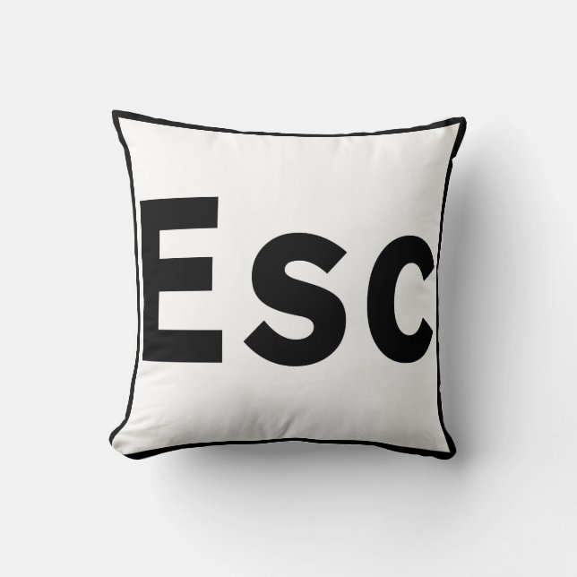 ESC key Throw Pillow (Front)