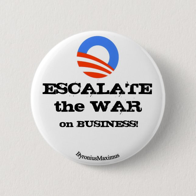 ESCALATE the WAR... 6 Cm Round Badge (Front)