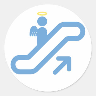 Escalator, no Stairway Classic Round Sticker