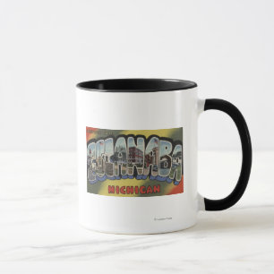 Escanaba, Michigan - Large Letter Scenes Mug
