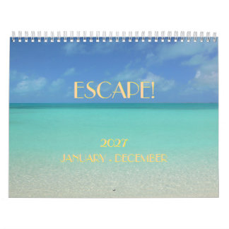 "ESCAPE" 2027 CALENDAR/ SKY/SEA/SUN CALENDAR