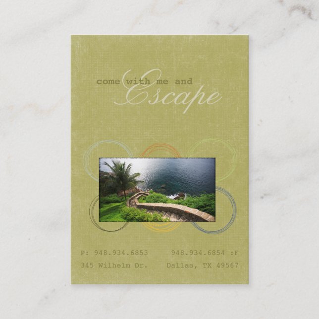 Escape Chubby Business Cards (Front)