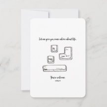 Escape, Delete, Enter, Space - Flat Card