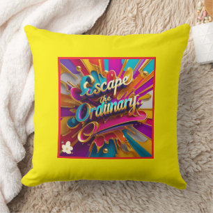 "Escape, Explore, Evolve" Cushion