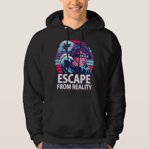 Escape From Reality Vaporwave Aesthetic Japanese E Hoodie