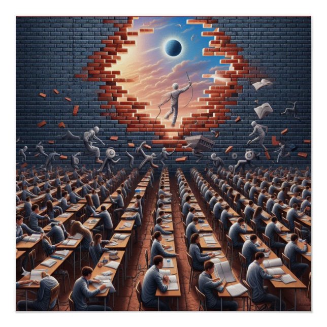 Escape from the Matrix: Surreal Exam Room Poster (Front)