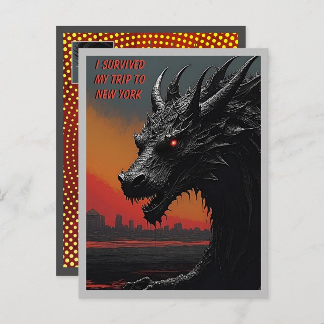 Escape in Style: Personalised Noir Art Travel  Postcard (Front/Back)