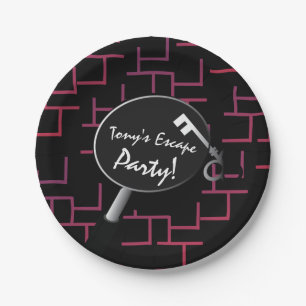Escape Party Maze Mystery Birthday Paper Plate