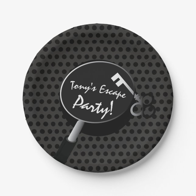 Escape Party Supplies Paper Plate (Front)