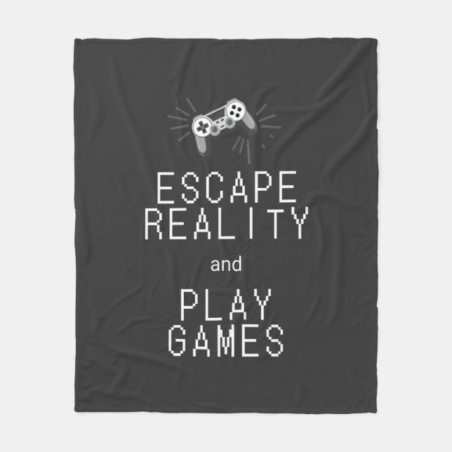 Escape Reality Play Games Retro Fleece Blanket (Front)