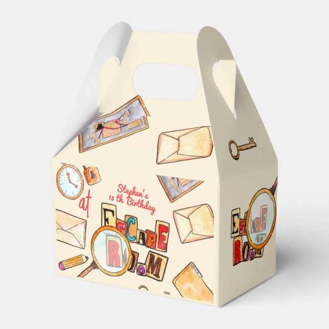 Escape room birthday favour box (Front Side)