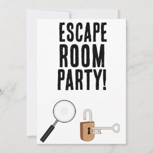 ESCAPE ROOM CUSTOM PARTY Invitations
