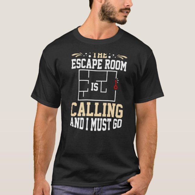 Escape Room Game Exit Puzzle Boxes Board Horror   T-Shirt (Front)