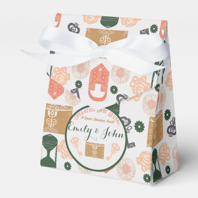 Escape Room Gender Reveal Baby Shower Favour Box (Front Side)