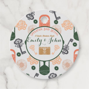 Escape Room Gender Reveal Baby Shower Favour Tags