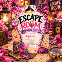 Escape Room Mystery Puzzle Birthday Party