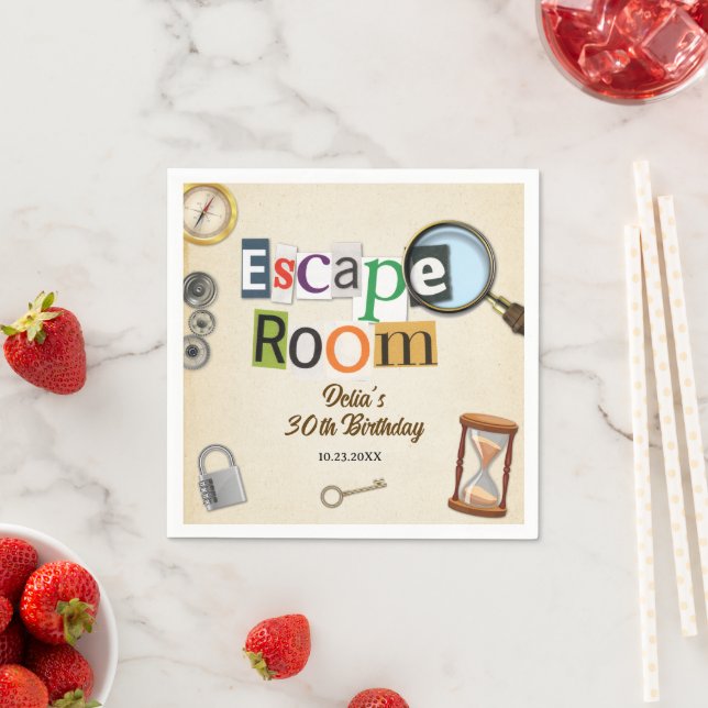 Escape Room Party Napkin (Insitu)