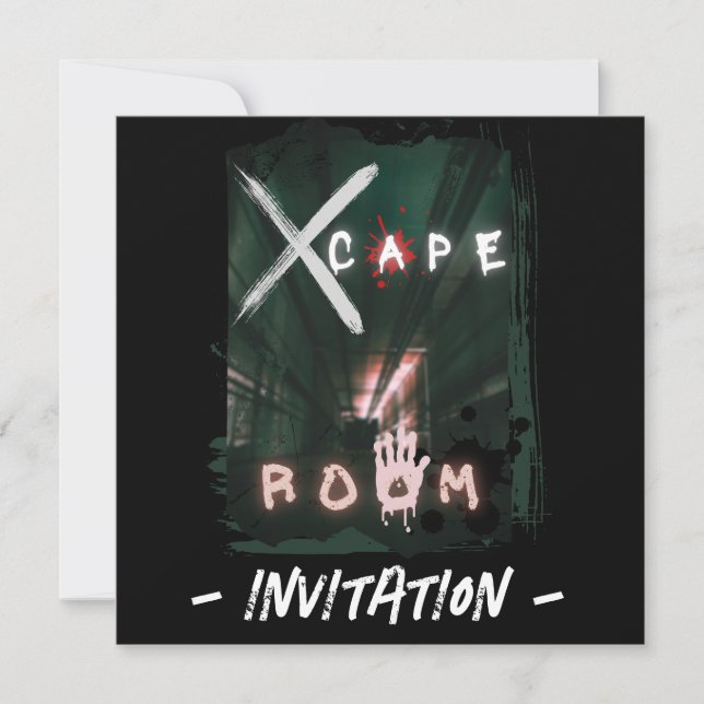 ESCAPE ROOM SOLVE THE MYSTERY INVITATION (Front)