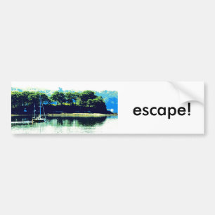 escape sailboat bumper sticker