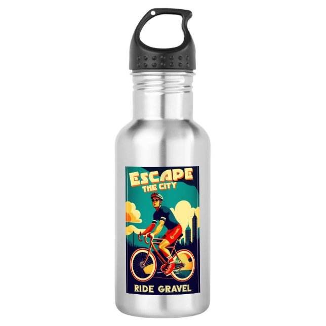 Escape The City Ride Gravel Cycling 532 Ml Water Bottle (Front)