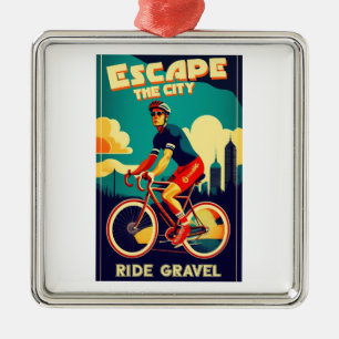 Escape The City Ride Gravel Cycling Metal Tree Decoration