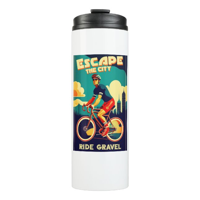 Escape The City Ride Gravel Cycling Thermal Tumbler (Front)