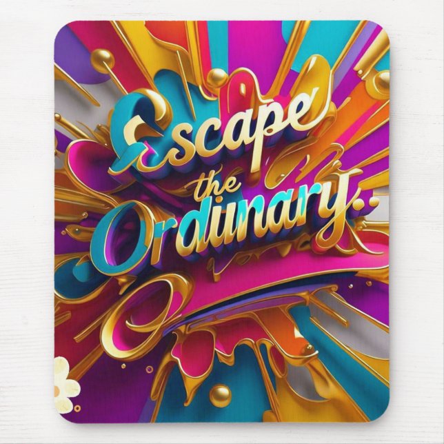 "Escape the Mundane" Mouse Mat (Front)
