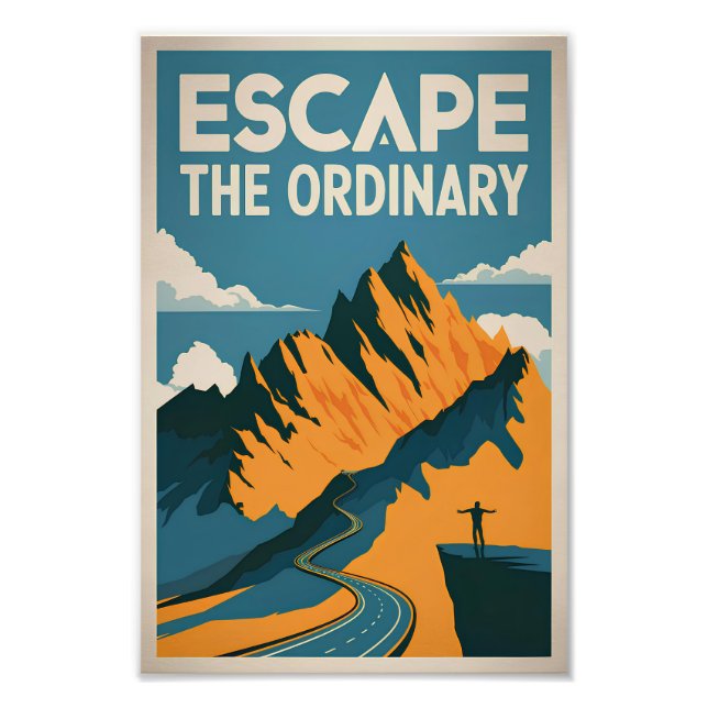 Escape the ordinary photo print (Front)