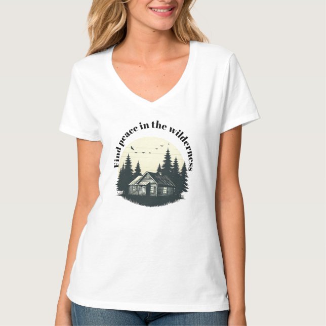  Escape the Ordinary: Rustic Cabin Tee (Front)