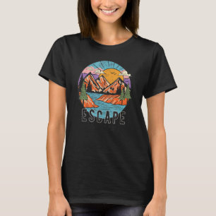 Escape The Ordinary Sunny Mountains Camping Hiking T-Shirt