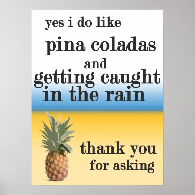 "Escape" - the Pina Colada song art print (Front)
