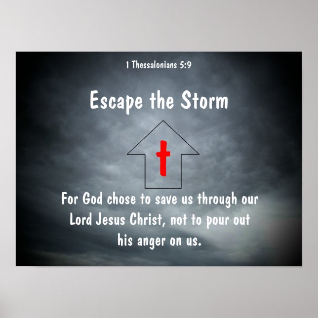 Escape the Storm GOD Chose Jesus Poster (Front)