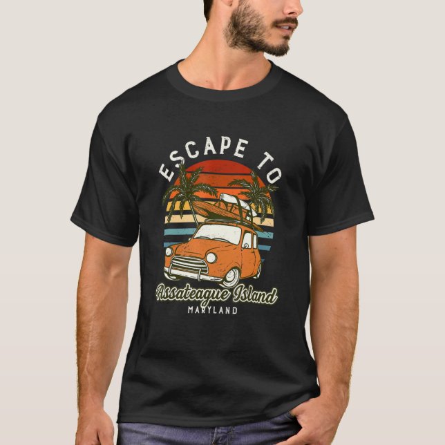 Escape To Assateague Island Beach Maryland Ocean M T-Shirt (Front)