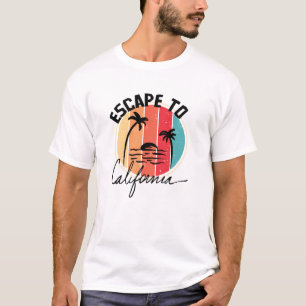 escape to california retro vintage sunset summer T-Shirt