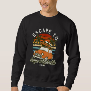 Escape To Cape Elizabeth Beach Maine Ocean Me Summ Sweatshirt