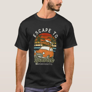 Escape To Ipswich Beach Massachusetts Ocean Ma Sum T-Shirt