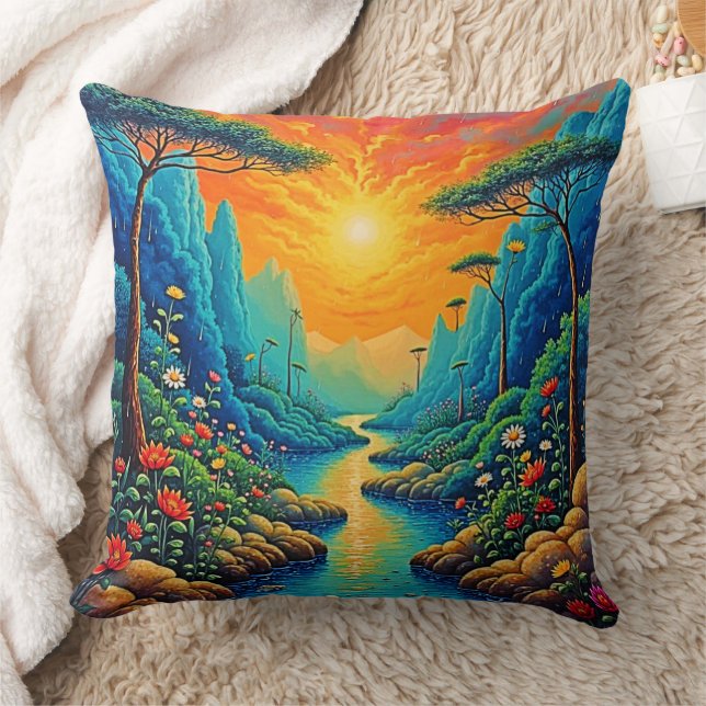 Escape to Nature Art Design Cushion (Blanket)