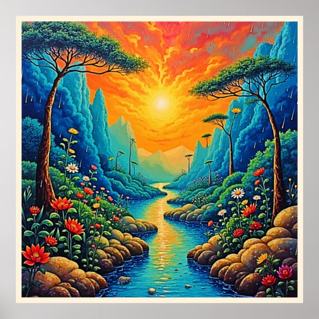 Escape to Nature Art Design Poster (Front)