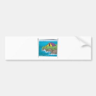 Escape to nature bumper sticker