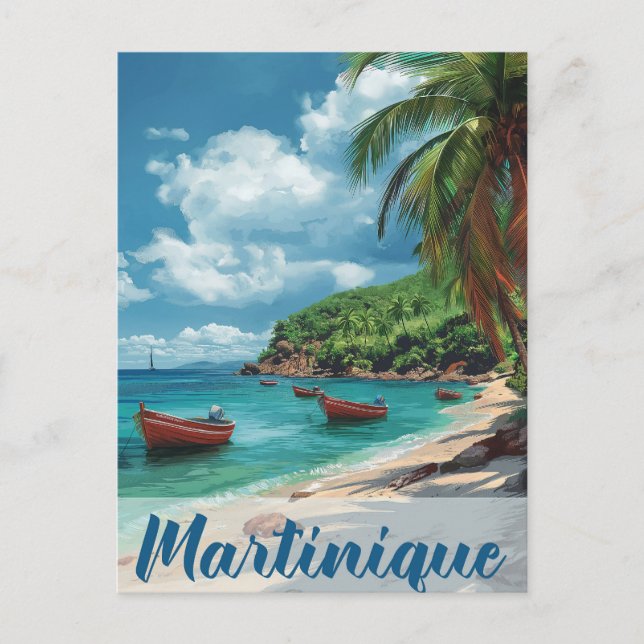 Escape to Paradise: Martinique Vintage Vacation Postcard (Front)
