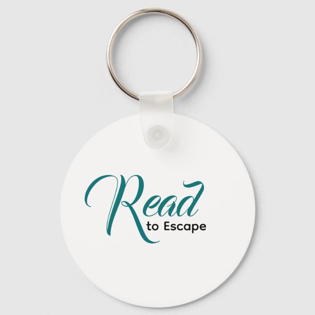 Escape to Read Keychain | Literary Gift (Front)