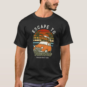 Escape To Tacoma Beach Washington Ocean Wa Summer T-Shirt