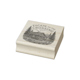 ESCAPE TO THE CROSSING Maggie Sullivan Cosy Cabin Rubber Stamp