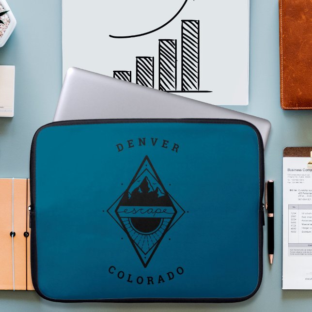 Escape to the Mountains Laptop Sleeve Blue (Creator Uploaded)